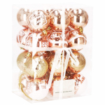 Kalėdiniai eglutės papuo&scaron;imai Springos, 6 cm, 24 vnt., auksinė rožė