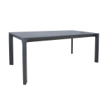 Lauko stalas su sukepinto akmens stalvir&scaron;iu, antracito spalvos, 180 &times; 90 &times; 75 cm