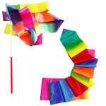 Spalvinga gimnastikos juosta 205 x 5 cm