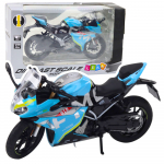 Sportinis metalinis motociklo modelis 1:12 su &scaron;viesomis ir garsais