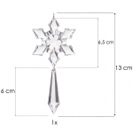 Kalėdinė dekoracija Springos pakabinami kristaliniai varvekliai 13 cm