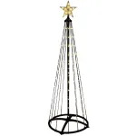 LED kalėdinė eglutė su žvaigžde, 550 LED, juoda, 90 &times; 90 &times; 300 cm