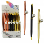 Metalinė automatinė tu&scaron;inukas su perlų dekoro