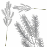 Dekoratyvinė &scaron;akelė Springos, 47 cm, žalia/sidabrinė