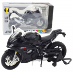 SPORTINIS MOTOCIKLAS METALINIS JUODAS S1000 1:12