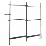 Drabužių kabykla 3 auk&scaron;tų 33,5 x (162-238) x (220-300) cm