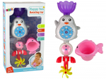 Vandens žaislas vaikams Lean Toys su pingvinu ir gėle