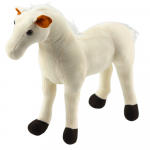 Baltas pliu&scaron;inis arkliukas, 40cm x 37cm