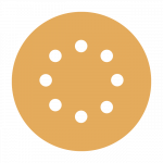 &Scaron;lifavimo popieriaus diskeliai Smirdex 820 Yelloww Line, 125mm, 8 skylės, su veliūru - 1000