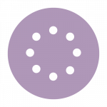 &Scaron;lifavimo popieriaus diskeliai Smirdex 740 Ceramic Line, 125mm, 8 skylės, su veliūru - 180