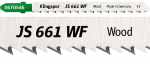 Pjūkleliai siaurapjūkliui KLINGSPOR JS 661 WF, 100x8x1,45 mm, medienai