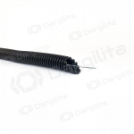 Gofruotas vamzdis su viela 16mm (behologenų, juodas, 100m, 750 N/5 cm, D16) GLOB-EL GL100WUV