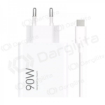 Telefono įkroviklis Xiaomi HyperCharge Combo BHR07ZBEU 90 W USB-A GaN baltas