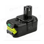 Akumuliatorius Ryobi ONE+ RB18L60 / P108 18V įrankiams 6Ah Li-ion su įkrovos indikatoriumi (pakaitinis)