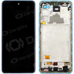 Samsung Galaxy A72 ekranas (mėlynas) (su rėmeliu) (originalus)