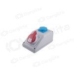 PawBol R-BOX 325/1-S plastikinis skydelis su ki&scaron;tukiniais lizdais (1x32A/250V)