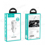 Automobilinis įkroviklis HOCO Z27 USB + "lightning" (5V 2.4A) (baltas)