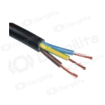 Lietkabelis OMY kabelis 3x1.0mm2 (juodas, 100m)