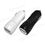 Įkroviklis automobilinis Tellos USB (dual) (1A+2A) (baltas)