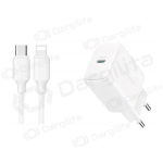Telefono įkroviklis Joyroom JR-TCF20 20 W USB-C Lightning baltas