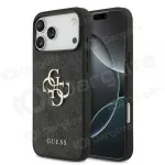 Apple iPhone 17 Pro Max dėklas "Guess PU 4G Metal Logo" (pilkas)