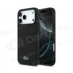 Apple iPhone 18 Pro Max dėklas "Lacoste PVC Petit Pique Semi Wrap Embossed MagSafe" (juodas)