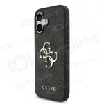 Apple iPhone 17 dėklas "Guess PU 4G Metal Logo" (pilkas)