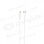 Lightning laidas Dudao L4X USB-C į Lightning 2 m 30 W baltas