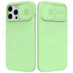 Apple iPhone 14 Pro Max dėklas &bdquo;Nillkin Silicone&ldquo; (&scaron;viesiai žalias)