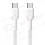 USB-C laidas Dudao L9C USB-C į USB-C 1 m 65 W baltas