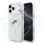 Apple iPhone 18 Pro dėklas "Karl Lagerfeld IML K&CH Heads Metal Frame MagSafe" (skaidrus)