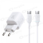 Telefono įkroviklis Joyroom JR-TG7 33 W USB-C + USB-A PD QC PPS baltas