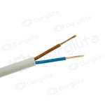Lietkabelis OMY kabelis 2x2.5mm2 (baltas, 100m)