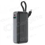 I&scaron;orinė baterija (Power Bank) Acefast M7-10000 10000 mAh PD 30 W su laidu, juoda