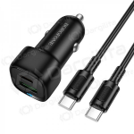 Automobilinis įkroviklis Borofone BZ34B 38 W USB-C + USB-A PD QC juodas