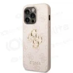 Apple iPhone 14 Pro Max dėklas "Guess PU 4G Metal Logo" (rožinis)