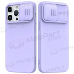 Apple iPhone 15 Plus dėklas &bdquo;Nillkin Silicone&ldquo; (&scaron;viesiai violetinis)