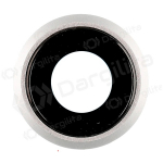 Apple iPhone 8 / SE 2020 / SE 2022 kameros stikliukas (sidabrinis) (su rėmeliu)