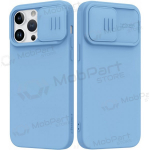 Apple iPhone 15 Pro Max dėklas &bdquo;Nillkin Silicone&ldquo; (&scaron;viesiai mėlynas)