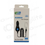 Automobilinis įkroviklis Tellos "Rubber" C001 Apple iPhone 5 / 5S / 5S / SE / 6 / 6S (1A) (juodas)