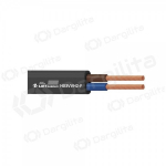 Lankstus kabelis Lietkabelis OMYp 2x0.5 mm&sup2; varinis PVC CPR Eca 300 V 100 m ritė