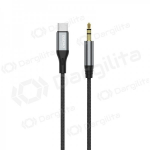 Audio laidas Dudao L11ProT USB-C į 3.5 mm 1 m juodas