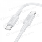 USB-C laidas Borofone BX111 USB-C į USB-C 1 m 60 W baltas