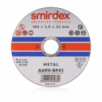 Plieno, metalo pjovimo diskas SMIRDEX 911 Metal, A60V-BF41, 180x3.0x22,23 mm