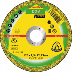 Abrazyvinis akmens pjovimo diskas KLINGSPOR C 24 Extra, 125x2,5x22,23 mm, i&scaron;lenktas