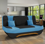 Sofa Ewa II, mėlyna / juoda