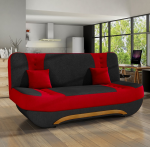 Sofa Ewa II, raudona / juoda