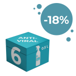 Anti-Viral dezinfekcinis pur&scaron;kalas be alkoholio, 500ml (Pakuotės dydis: Rinkinys po 6)