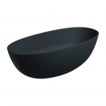 Laisvai pastatoma vonia OMNIRES SHELL M+, 160 x 75 cm,  Juoda matinė : Auk&scaron;tis - 50 cm, Ilgis - 160 cm, Plotis - 75 cm, Spalva - Juoda matinė