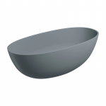Laisvai pastatoma vonia OMNIRES SHELL M+, 160 x 75 cm,  Pilka matinė : Auk&scaron;tis - 50 cm, Ilgis - 160 cm, Plotis - 75 cm, Spalva - Pilka matinė
